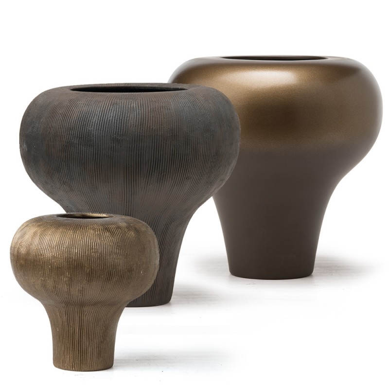 Q106/5RX32 Ребристые тоб и шикарные вазы Adriani e Rossi Медь  - Вид №21