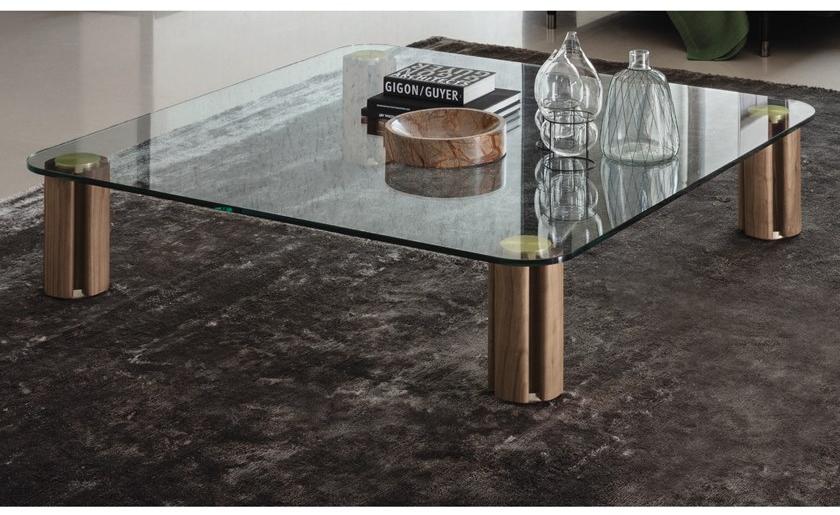 Porada Низкий квадратный журнальный столик из хрусталя Nineteen sun-id-1477340 - Вид №1