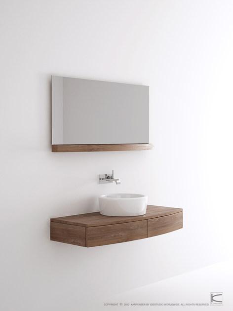 KARPENTER Тумба под умывальник из дерева подвесная одинарная Miles sun-id-1481794 - Вид №2