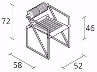 Alias Стул из перфорированного листового металла с подлокотниками Botta sun-id-1429513 - Вид №5