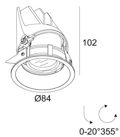 Металлический круглый светодиодный светильник Deltalight Entero ARCH-00042263 - Вид №6
