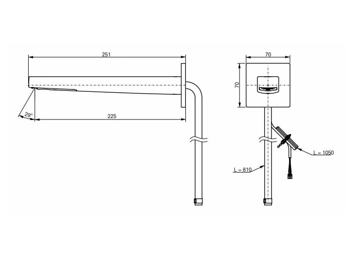 Настенный электронный смеситель для раковины TOTO TLE25009E / TLE25010E ARCH-00135062 - Вид №3