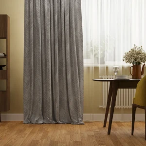 Штора на ленте Inspire Letsela 140x280 см цвет серый 83562106 STLM-2041946