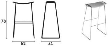 Capdell Табурет с высокими санками и встроенной подушкой Tic sun-id-1426744 - Вид №4