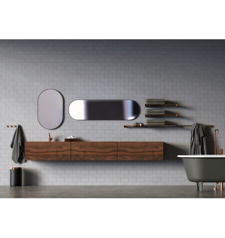 FROST Зеркало 140x40cm » черное Алюминий Черный U4139-B  - Вид №2