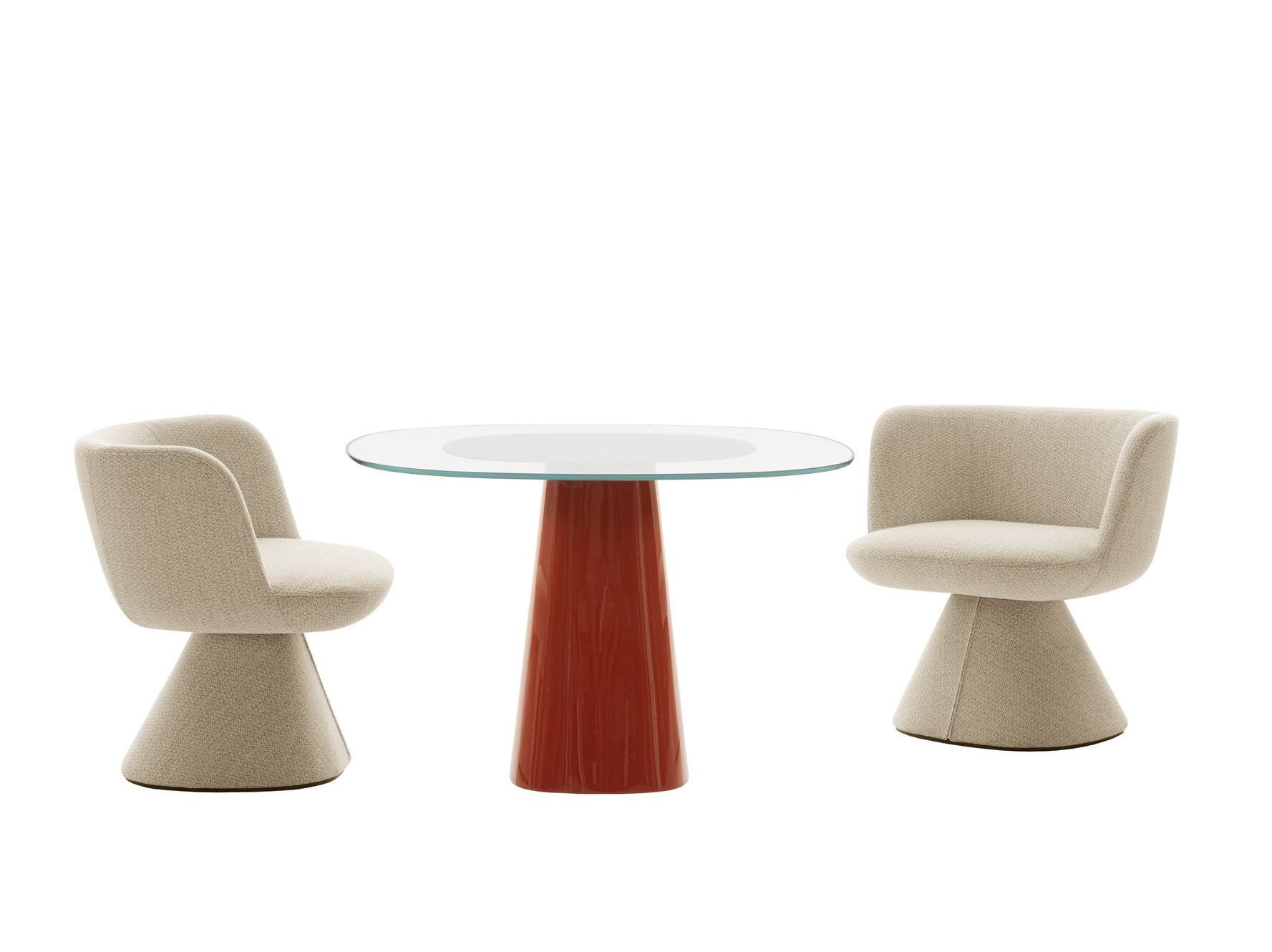 Полиуретановый квадратный стол с закаленным стеклом B&B Italia Allure O' ARCH-00068485 - Вид №1