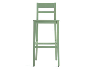 Высокий стул из бука со спинкой