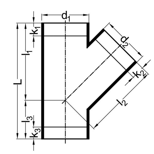 SANIT 319190533 Отделение 45 °, ПЭ-сток  - Вид №1