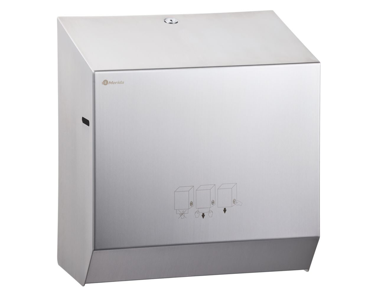 CSM372 STELLA Anti-FingerPrint AUTOMATIC MAXI механический диспенсер для бумажных полотенец в рулонах, матовая сталь с покрытием AFP Merida  - Вид №1