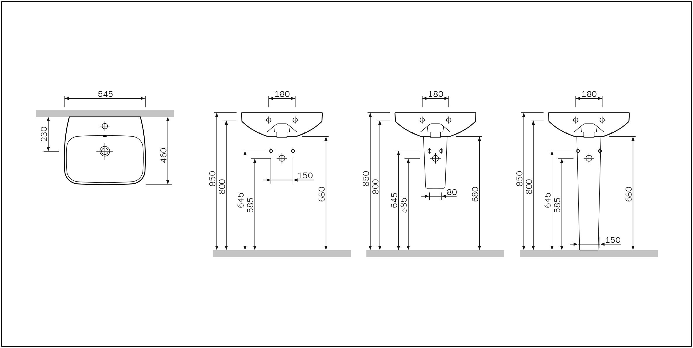C504910WH пьедестал AM.PM Inspire - Вид №1