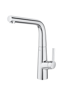 A5A832AC00 Кухонный смеситель однорычажный с поворотным изливом, холодный старт ROCA Syra