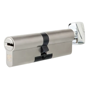 Цилиндр Apecs Premier XR-90-C15-NI, 45x45 мм, ключ/вертушка, цвет никель