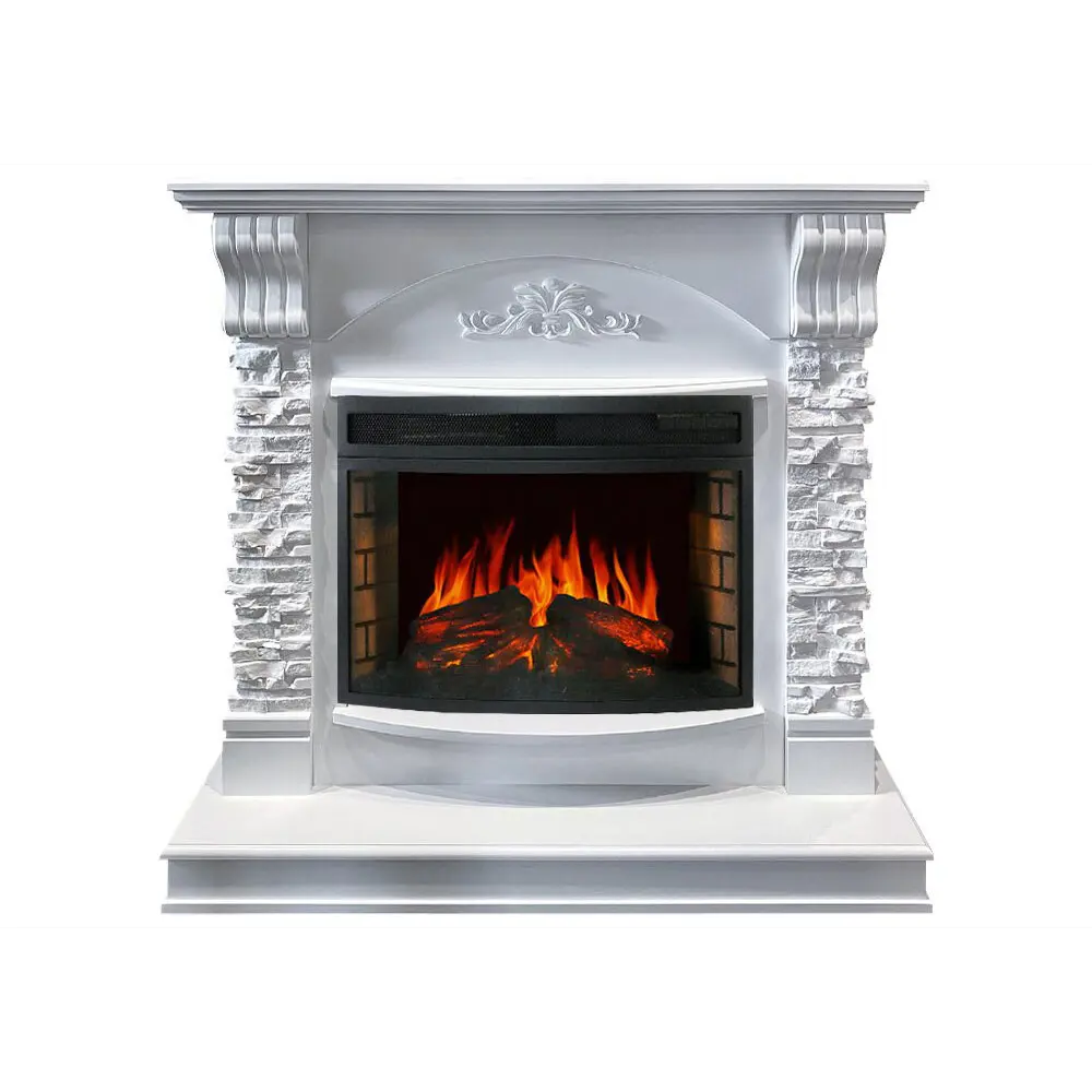 Каминокомплект Royal Flame Rague с очагом Dioramic 25 1.5 кВт цвет белый STLM-2062462