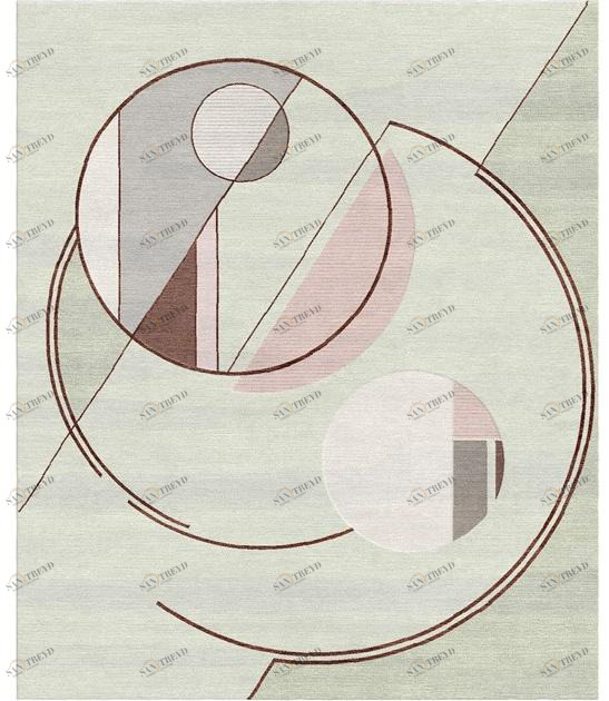 Tapis Rouge Прямоугольный коврик ручной работы из шерсти и шелка Abstraction Tr1755