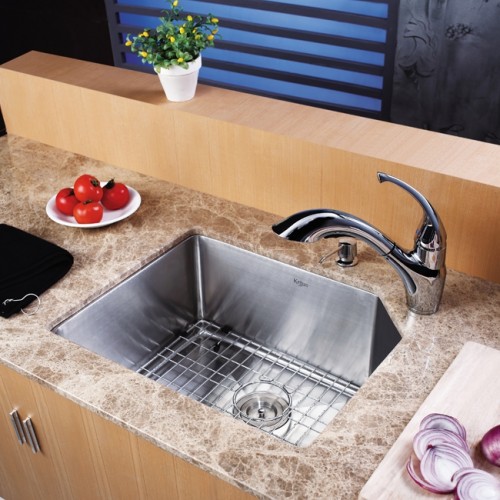 KHU121-23-KPF2210ORB-KSD30ORB Накладная раковина на столешницу  прямоугольная Krausru 