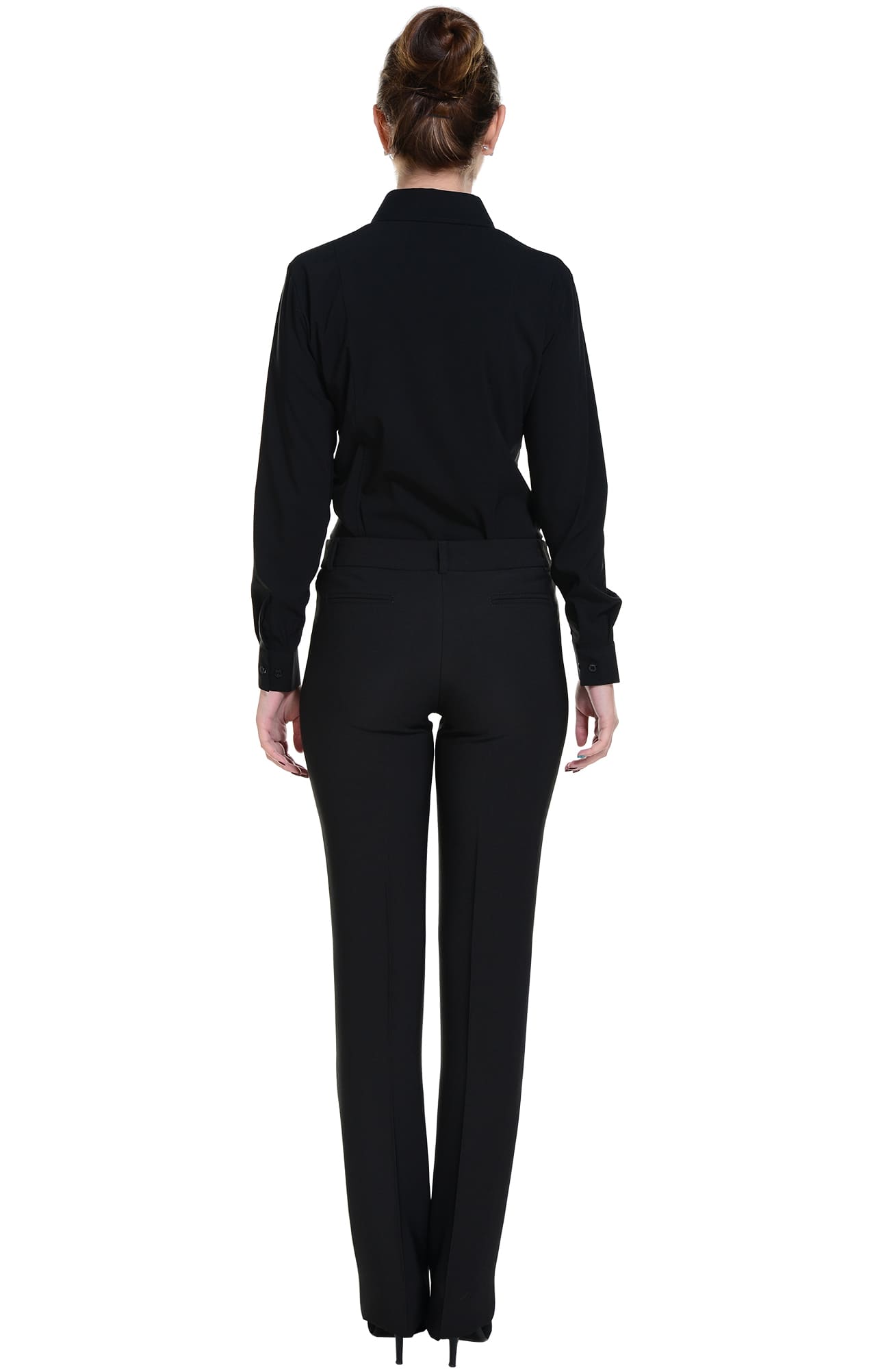 62490 Рубашка женская  black El-Risto  Корпоративная одежда  размер 38 (XXS)  - Вид №4