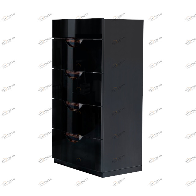 Комод черный с 5 ящиками Strada ESF ДИЗАЙНЕРСКИЕ, КОМОДЫ STRADA 043983 Черный 