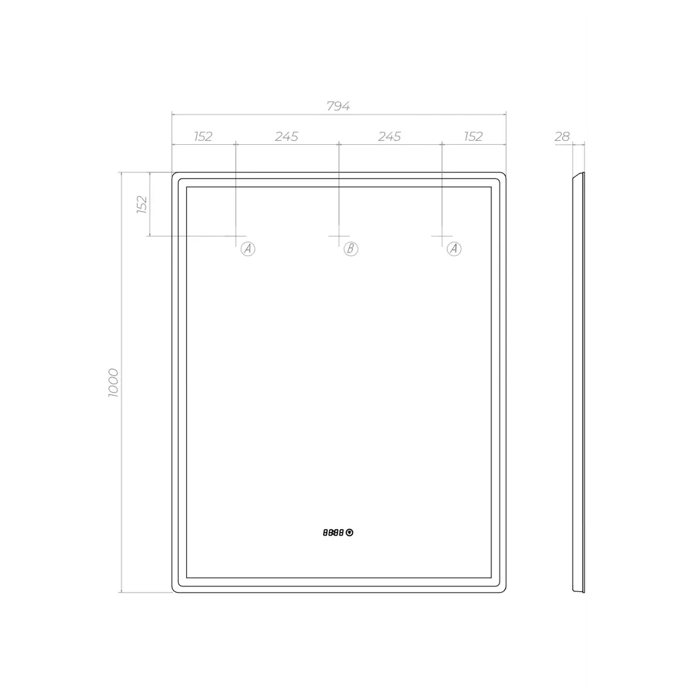 Зеркало для ванной Vigo Mirti Comfort с подсветкой 80x100 см STLM-2179305 - Вид №6