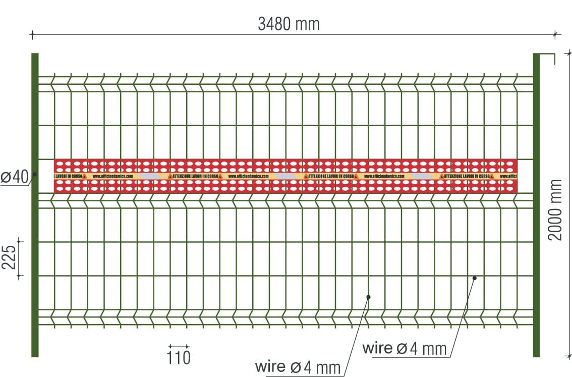 Временный и мобильный забор для строительной площадки OFFICINE D'AMICO Remobil ARCH-00052382 - Вид №3