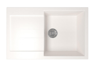 98291895 Мойкa кухонная ML-GM31 с крылом белая (331) 495*770*190 мм STLM-0618257 MIXLINE