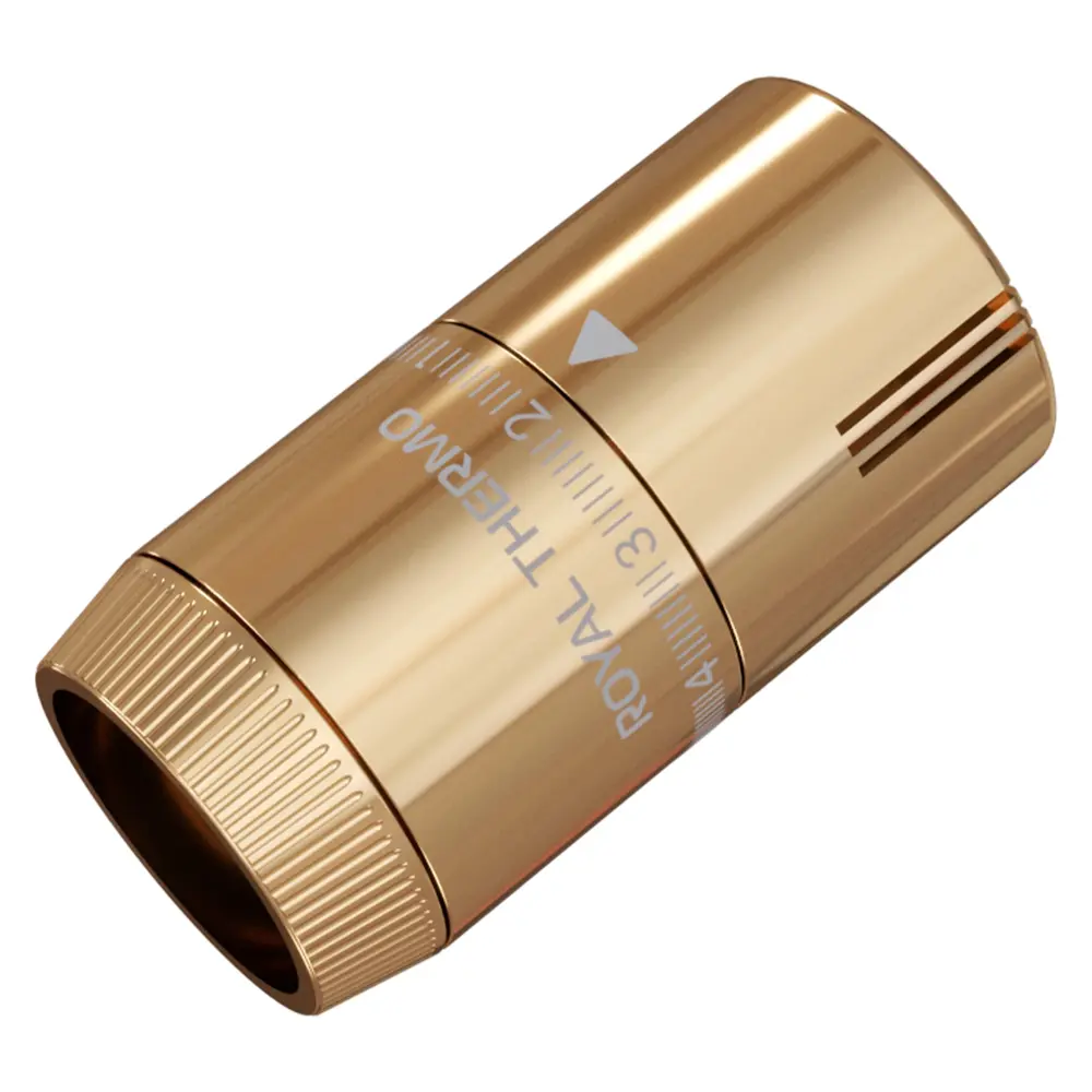 Термостатическая головка жидкостная Royal Thermo Design M30x1.5 золото STLM-2177515 - Вид №1