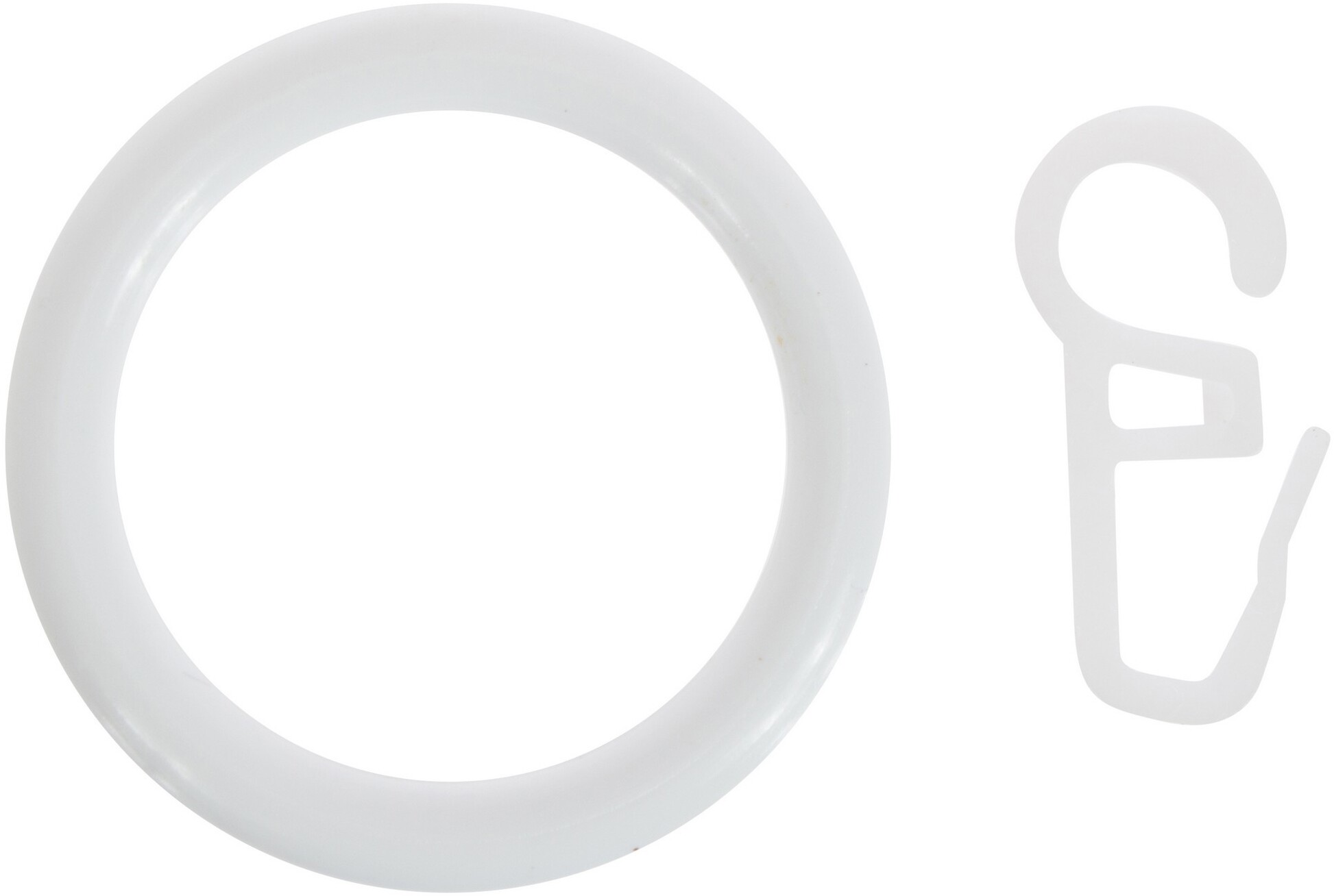 РУССКИЕ КАРНИЗЫ - Комплект белых пластиковых колец с крючками для штор 15099533