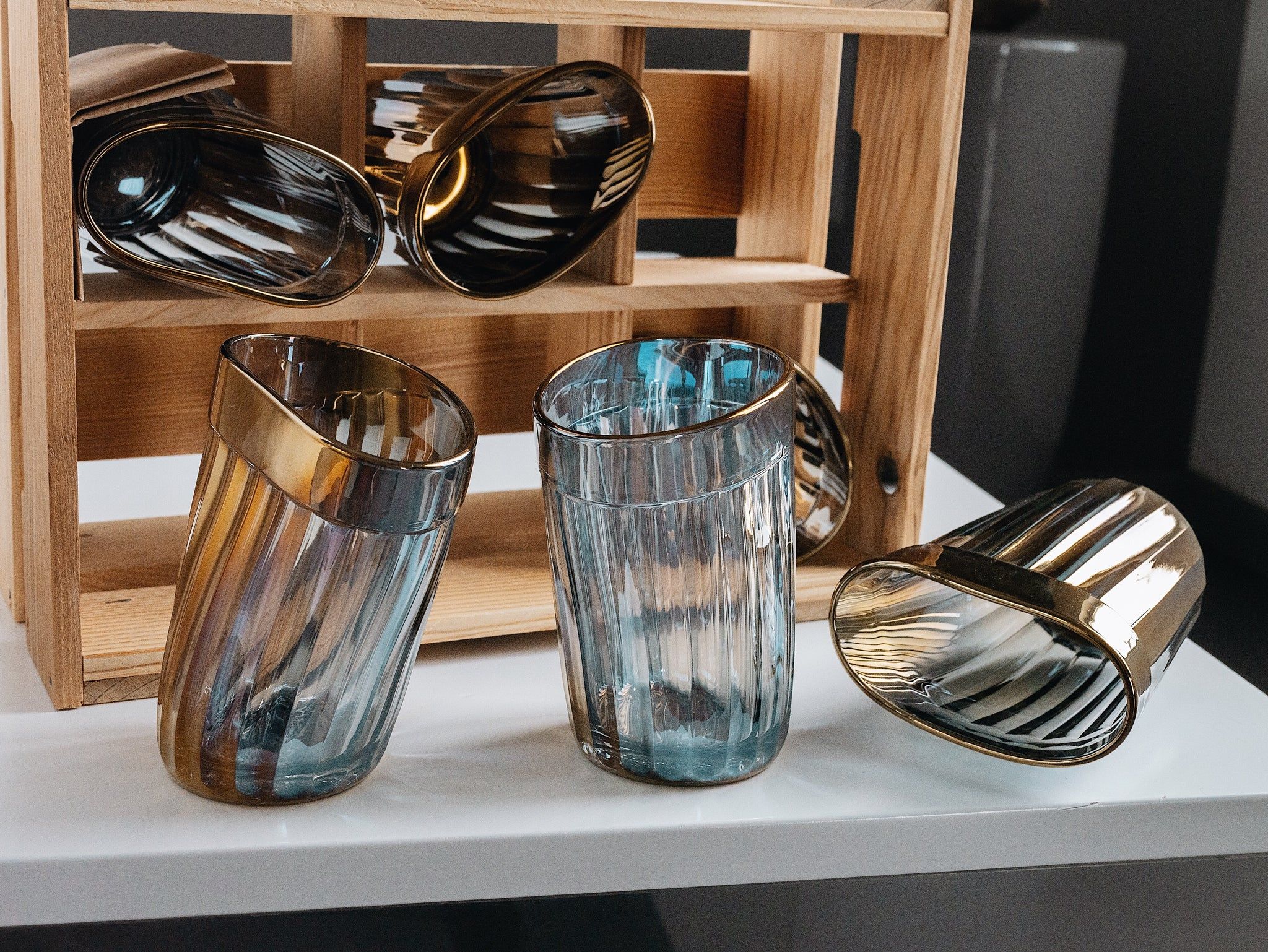 Набор стеклянных стаканов для воды PlusObject HOLOGRAPHIC ARCH-00111264 - Вид №1