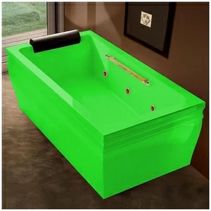 Ванна с гидромассажем зелёная с золотом Gruppo Treesse Blanque 1810 V161B-SX-ZEZ