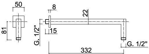 Rubinetteria Giulini Настенный держатель для душа Pablolux F1745 - Вид №1