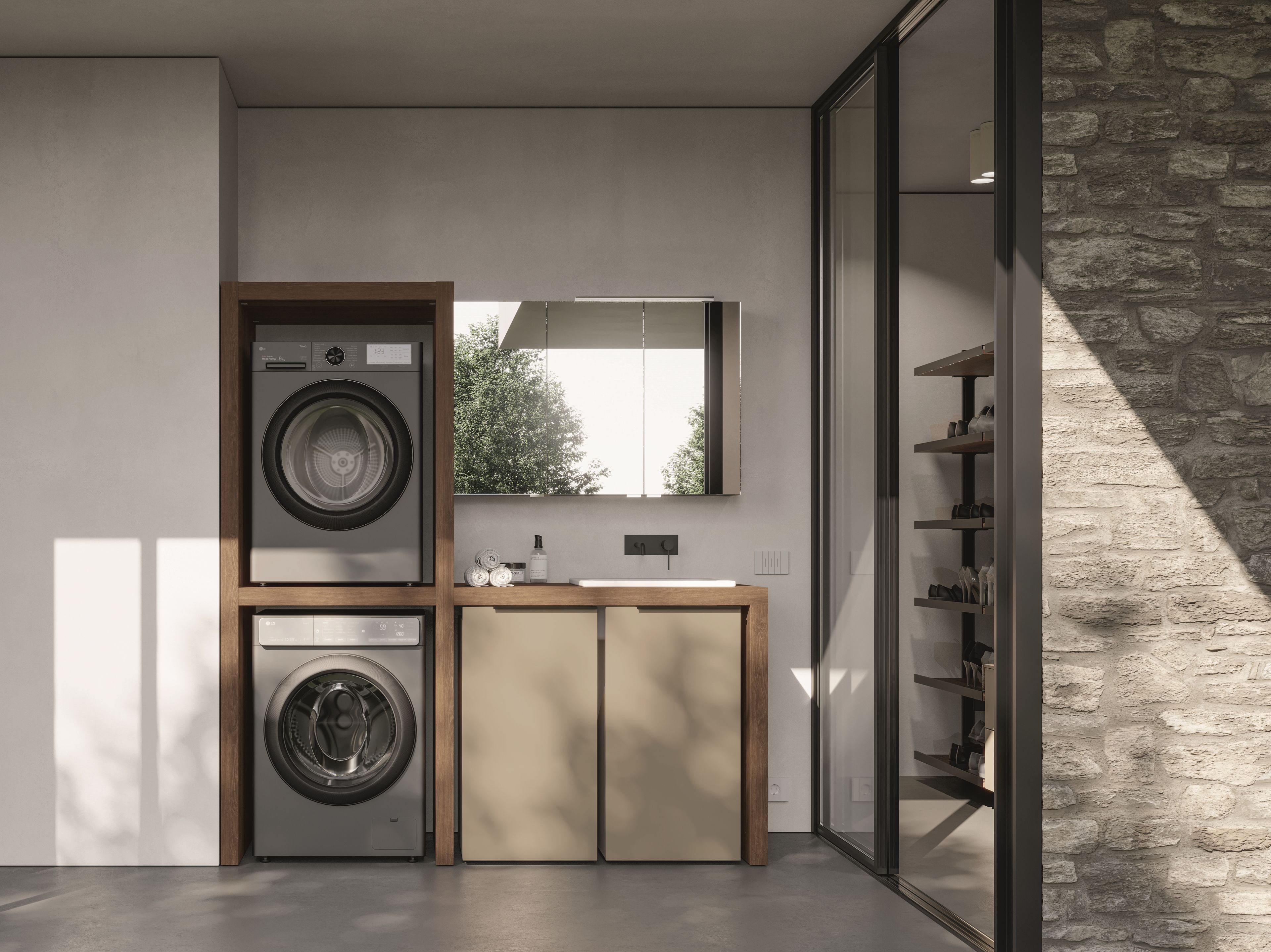 Модульный шкаф для белья Ideagroup пространство-время ARCH-00107486