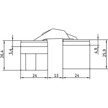 Петля скрытого монтажа Anselmi mod.160 3D ALU Santreyd LK01-838 - Вид №4