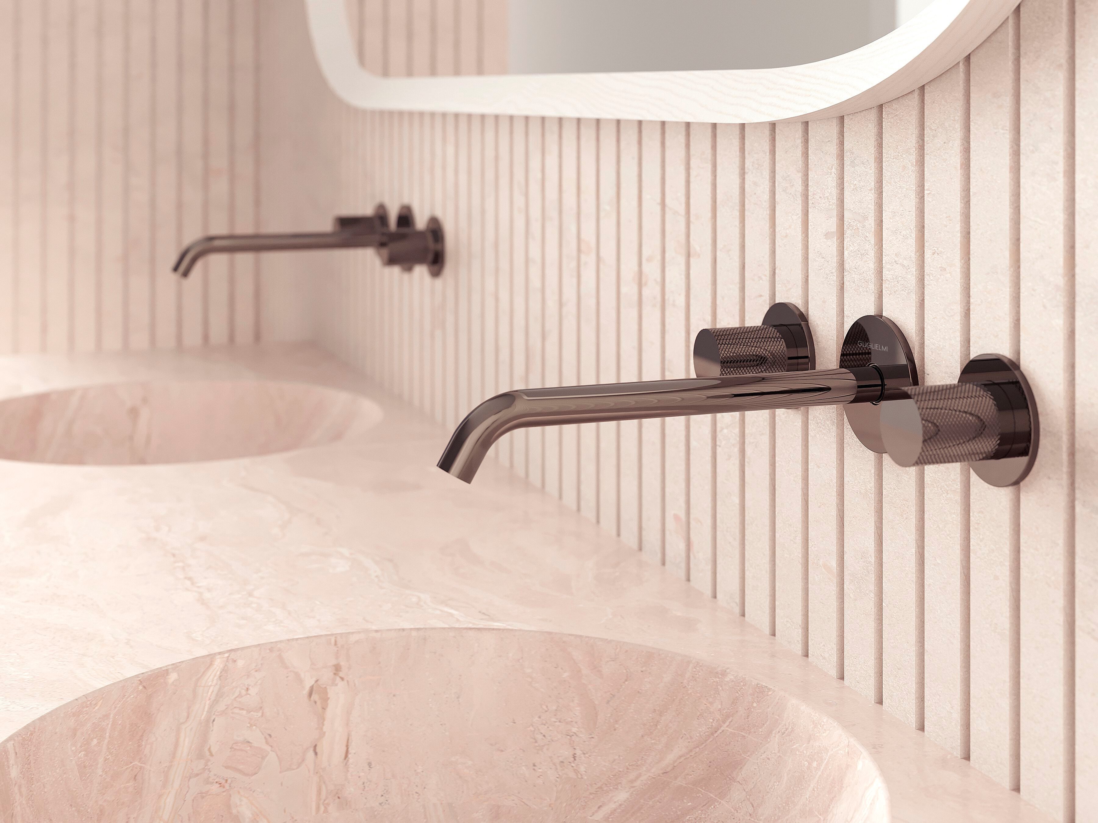 Настенный смеситель для раковины с 3 отверстиями GUGLIELMI RUBINETTERIE Sprint Color ARCH-00075384 - Вид №7