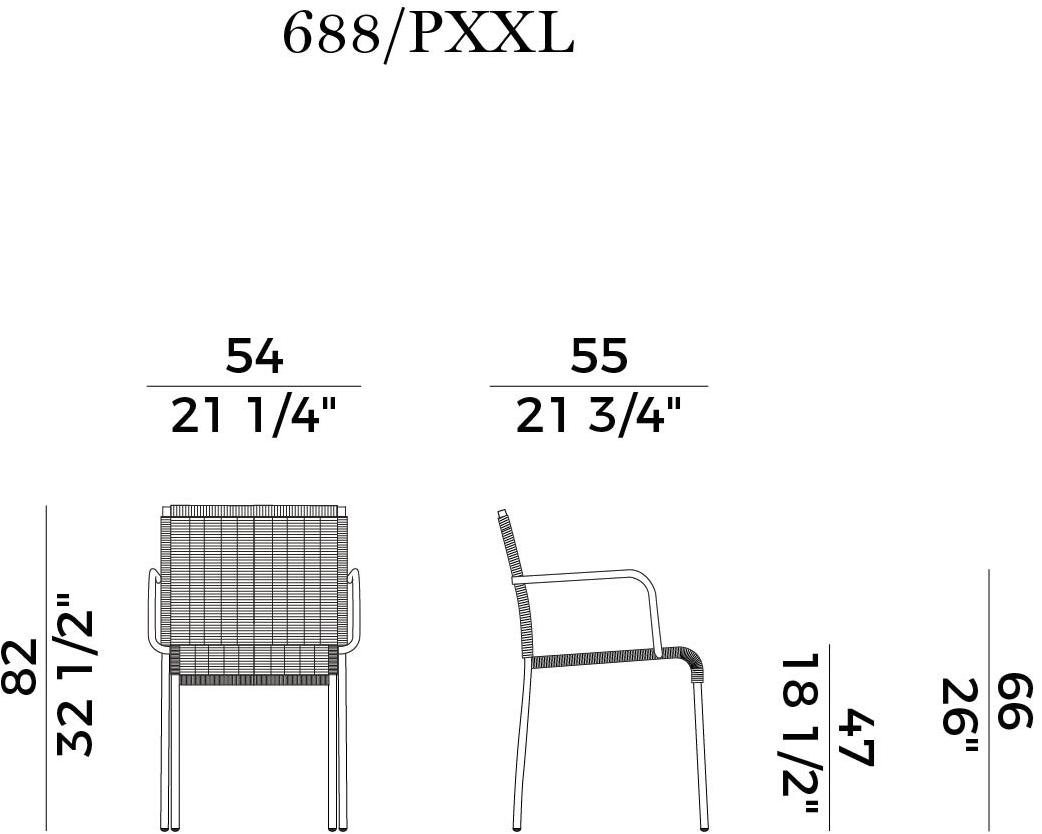 Potocco Веревочное кресло с подлокотниками Agra 688/pxxl - Вид №7