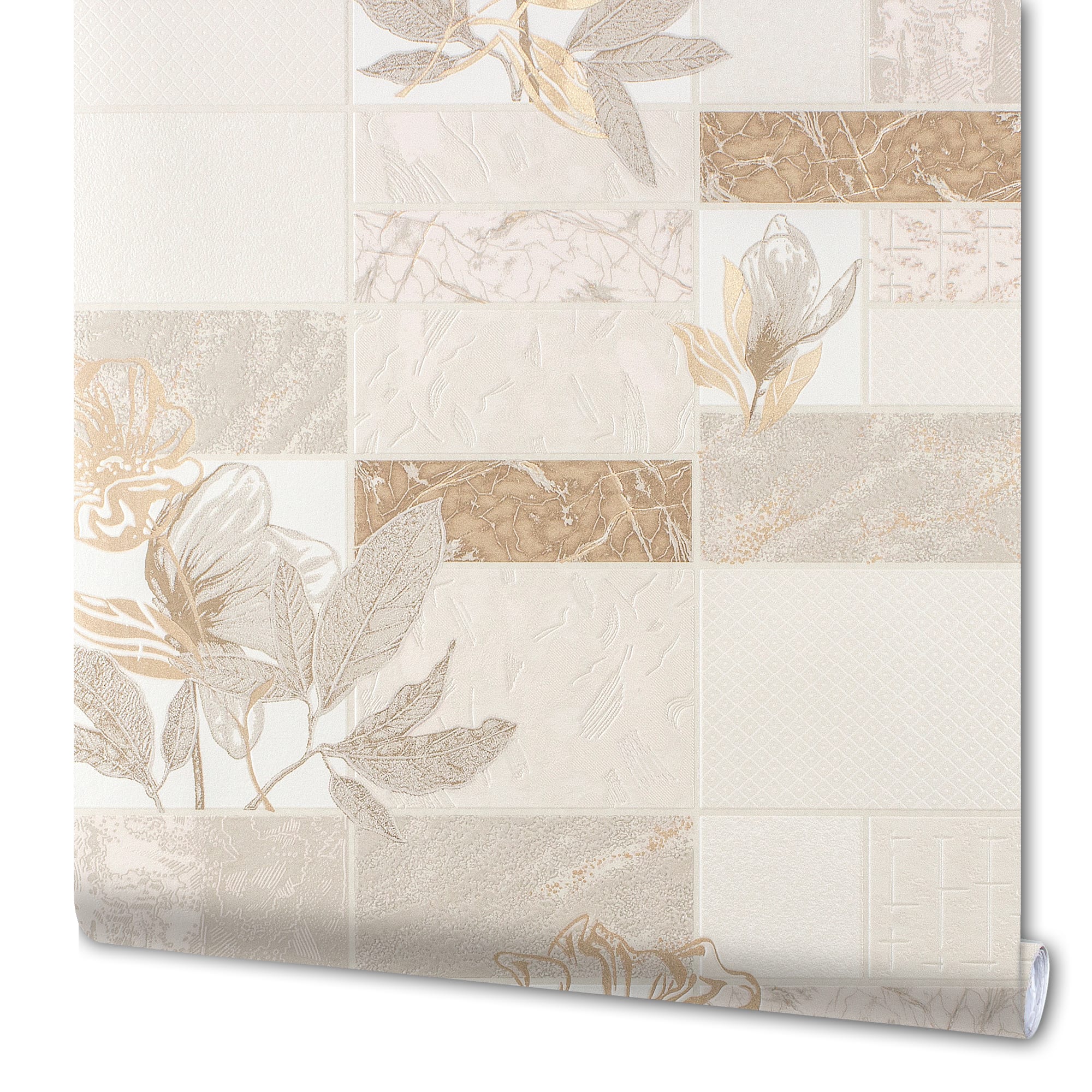 82938364 Обои виниловые бежевые 0.53 м 0222-1 Марморика Santreyd 