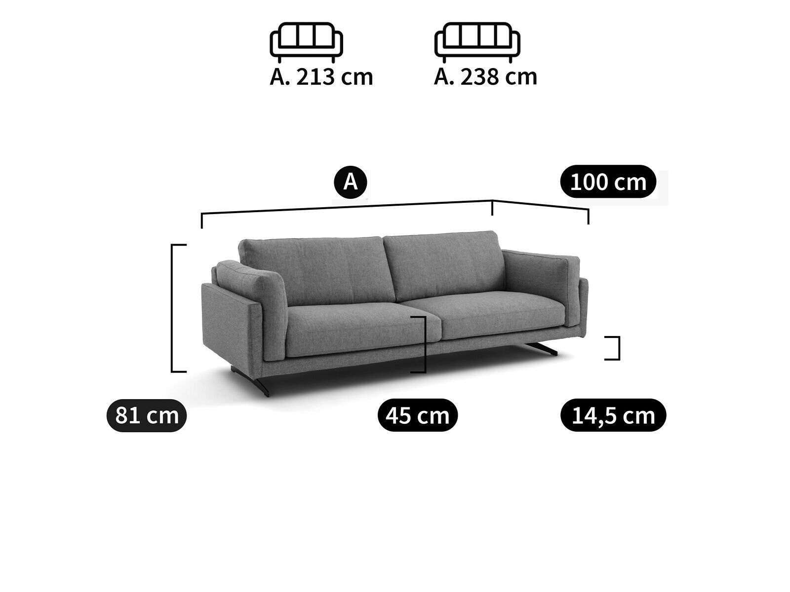 Ткань раскладной диван-кровать AMPM CÉSAR ARCH-00106882 - Вид №16