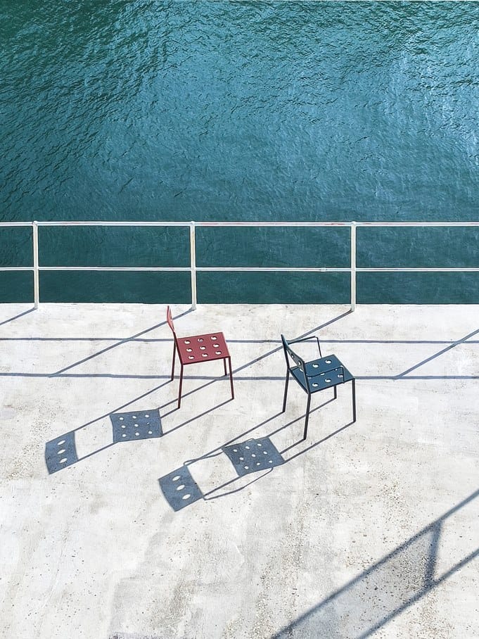 Стальной стул с порошковым покрытием с открытой спинкой Hay балкон ARCH-00152024 - Вид №5