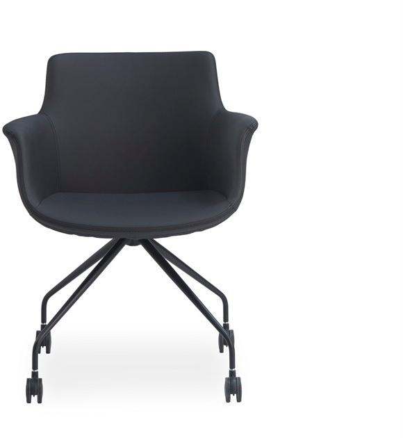 B&T Design Кожаное кресло на эстакаде на колесиках sun-id-1429154 - Вид №1