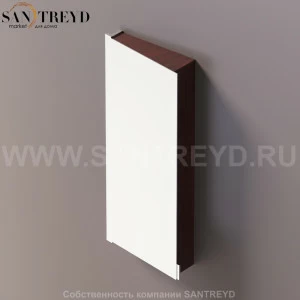 Agape 026 Шкаф с наклонной двухсторонней зеркальной дверью в коробе из фанеры под красный дуб левосторонний AMOB026SXRM