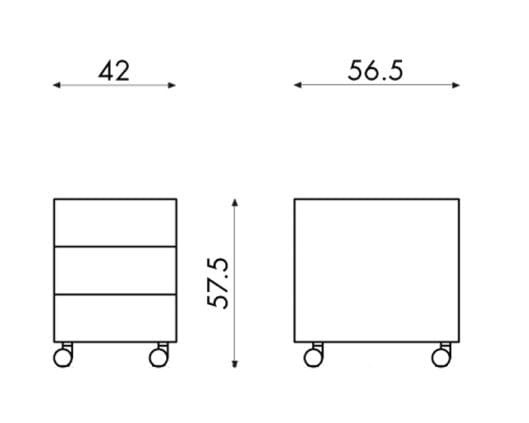Металлический офисный комод с колесами YDF Эрнесто ARCH-00119599 - Вид №3