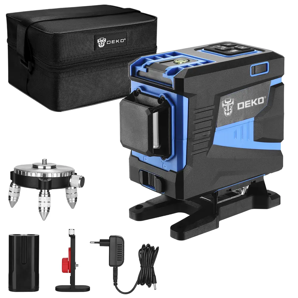 Уровень лазерный Deko LL12-HVR зеленый луч штатив в комплекте, 20 м STLM-2205486 - Вид №1