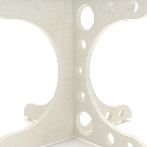 Круглый стеклянный стол с мраморным основанием