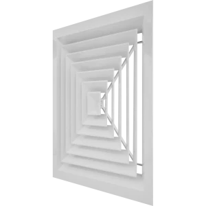 Диффузор вентиляционный Ore ДП4 600x600 мм пластик цвет белый