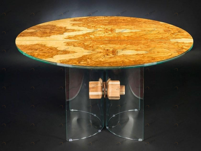 VGnewtrend Круглый стол из дерева и стекла Portofino 7511745.00