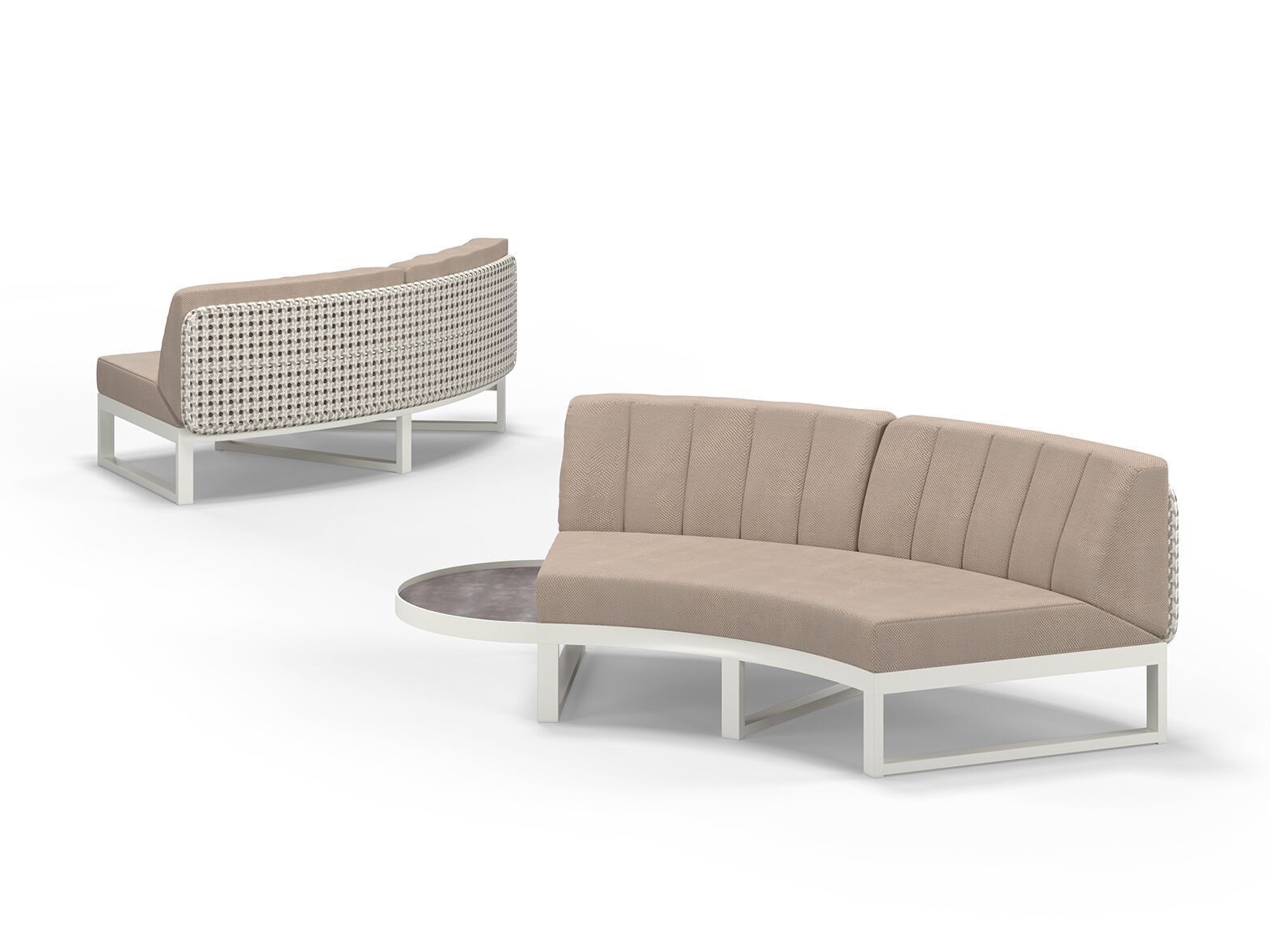 Тканевый изогнутый модульный садовый диван MAMAGREEN Munia ARCH-00152744 - Вид №2