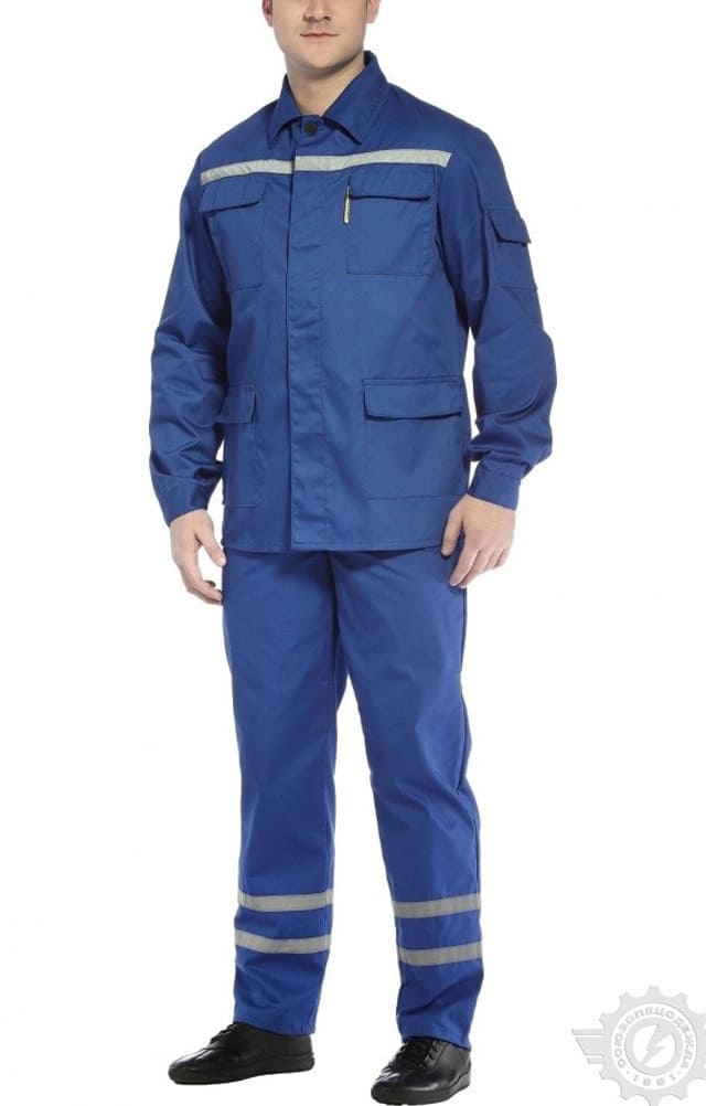 65535 Костюм "Эксперт-2" с СВП василек  Летняя спецодежда  размер 52-54/182-188  - Вид №11