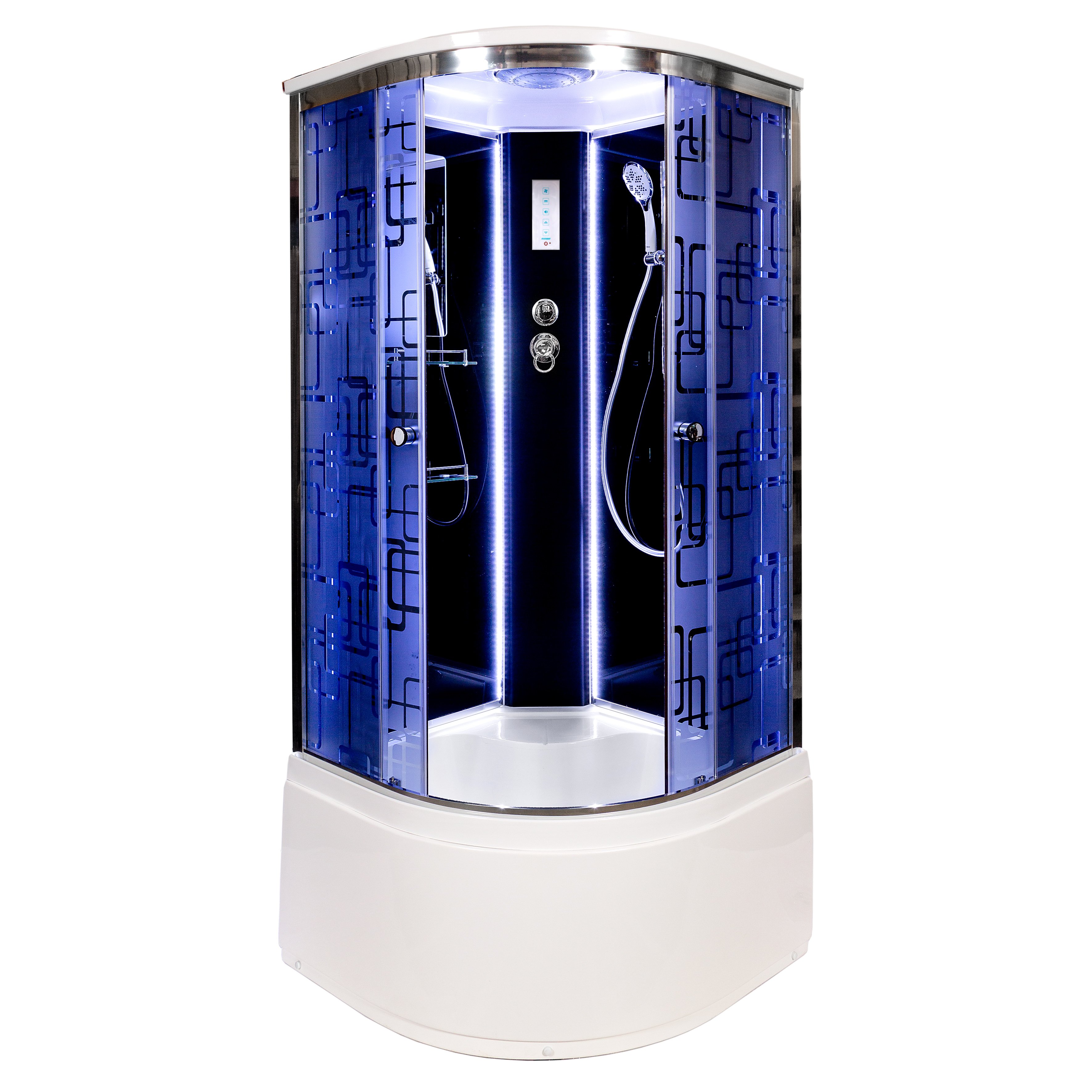 D09 Душевая кабина DETO Серия D BМ4590 LED BLACK - Вид №16