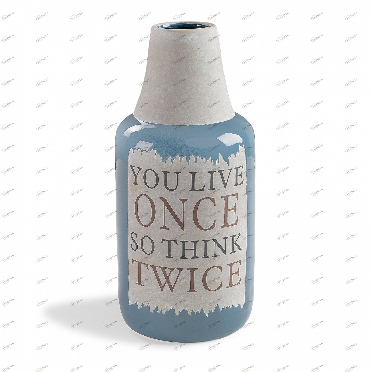 Ваза керамическая синяя Bakti от La Forma LA FORMA BAKTI 00-3865212 Голубой 