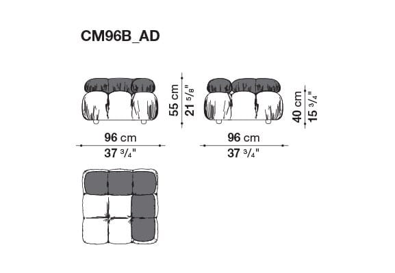 Модульный тканевый диван capitonné B&B Italia Хамелеонда ARCH-00030740 - Вид №18
