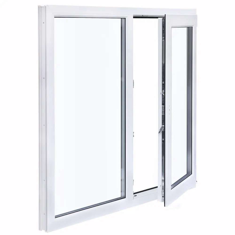 VEKA Двустворчатое пластиковое окно 1270x1200 мм с однокамерным стеклопакетом 83130813 STLM-0039251 - Вид №2