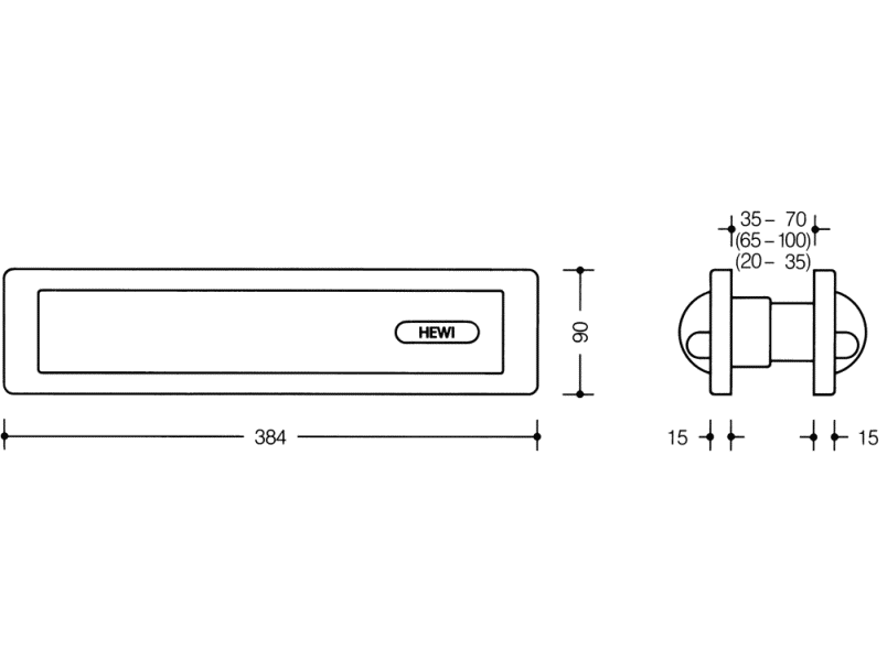 680.112 почтовый ящик HEWI Türzubehör  - Вид №2